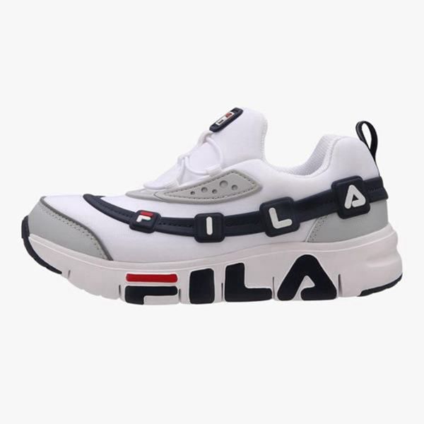 Fila Ray Girl's Lifestyle Shoes - White/Navy,NZ 461-65791